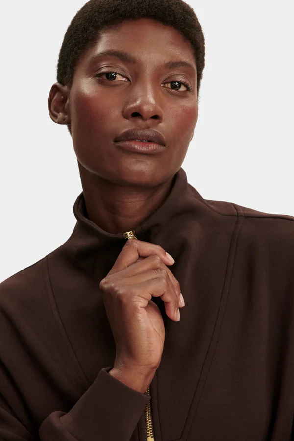 HAWLEY HALF ZIP SWEAT - COFFEE BEAN - Afbeelding 3