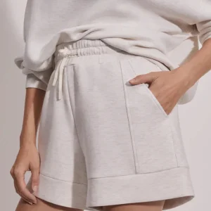 ATRIUM HIGH RISE SHORT - IVORY MARL