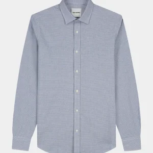 LUX WARM SHIRT - DARK NAVY MINI CHECK