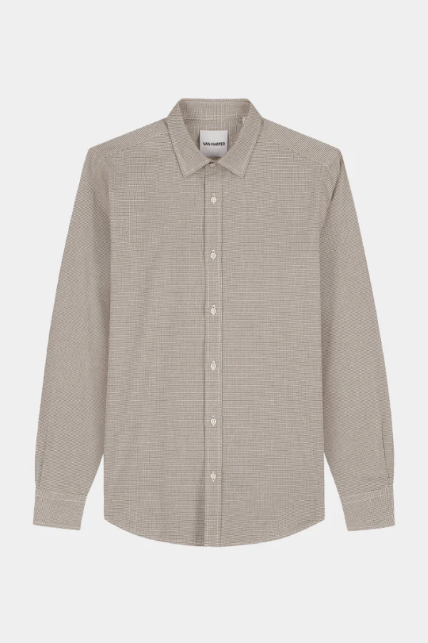 LUX WARM SHIRT - DARK EARTH MINI CHECK - Afbeelding 2