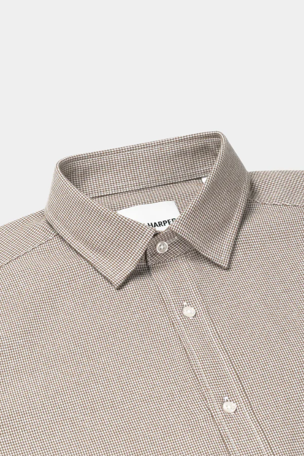 LUX WARM SHIRT - DARK EARTH MINI CHECK - Afbeelding 3
