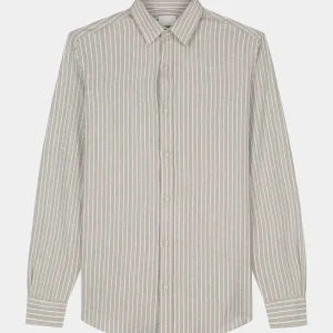 LUX WARM SHIRT - DARK EARTH MAXI STRIPE