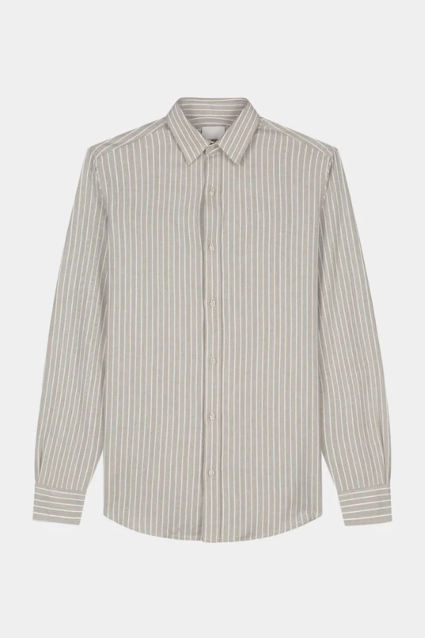 LUX WARM SHIRT - DARK EARTH MAXI STRIPE