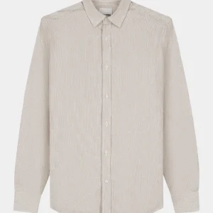 LUX WARM SHIRT - DARK EARTH MINI STRIPE