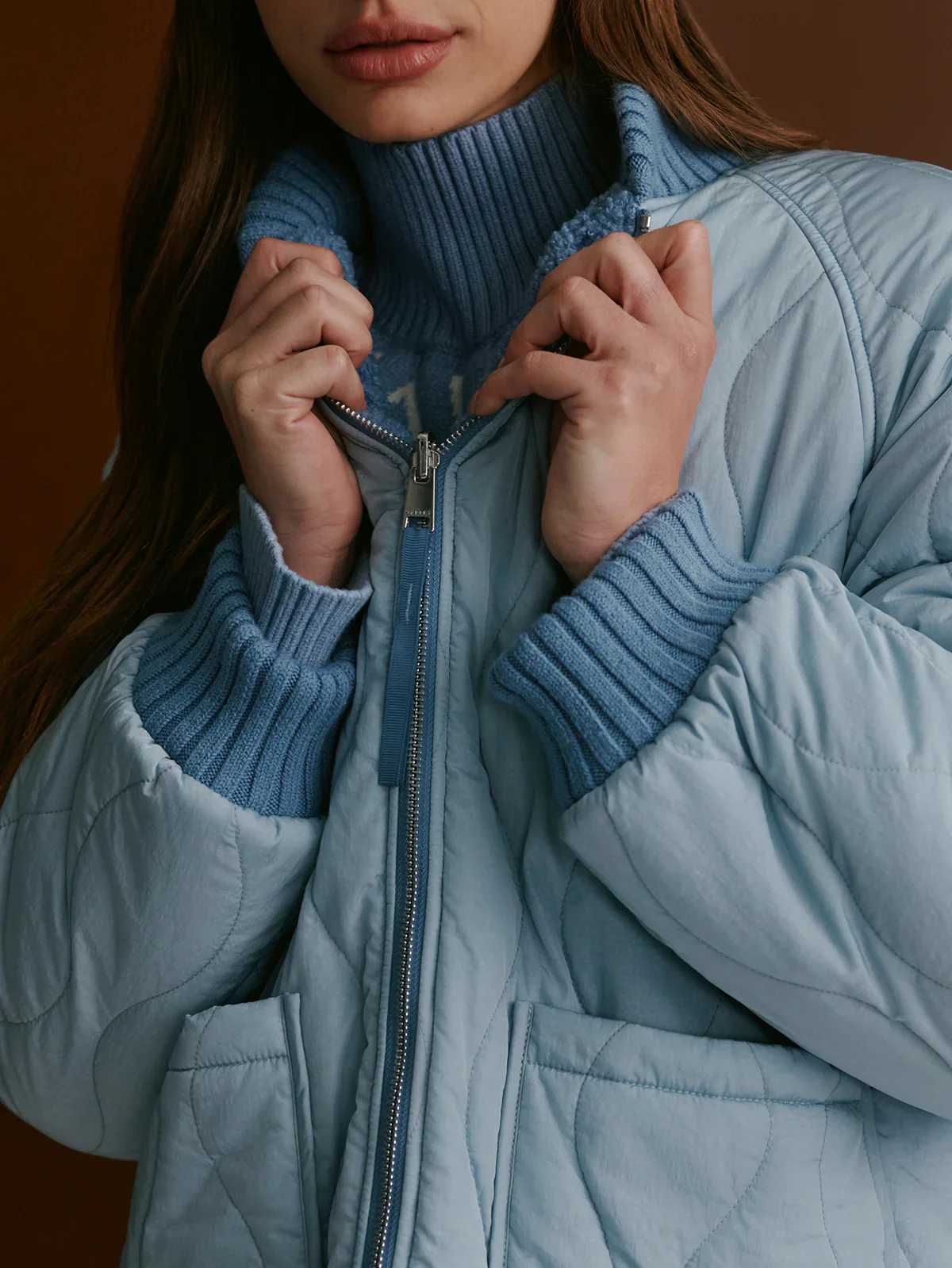 SERINA REVERSIBLE QUILT JACKET - CORONET BLUE / ASHLEY BLUE - Afbeelding 3