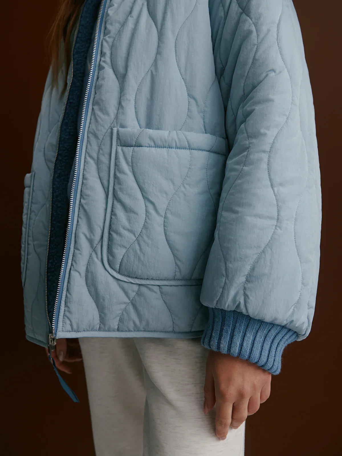 SERINA REVERSIBLE QUILT JACKET - CORONET BLUE / ASHLEY BLUE - Afbeelding 4