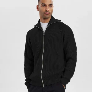 KNIT FULLZIP - BLACK