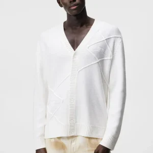 CLARKE KNITTED CARDIGAN - WHITE