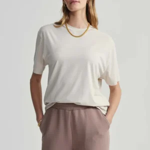 LEIGHTON BOYFRIEND TEE - OATMEAL