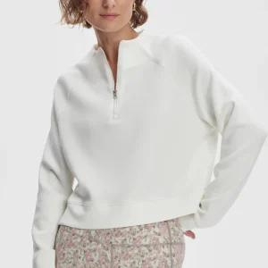 EBBA HALF ZIP MIDLAYER - SNOW WHITE