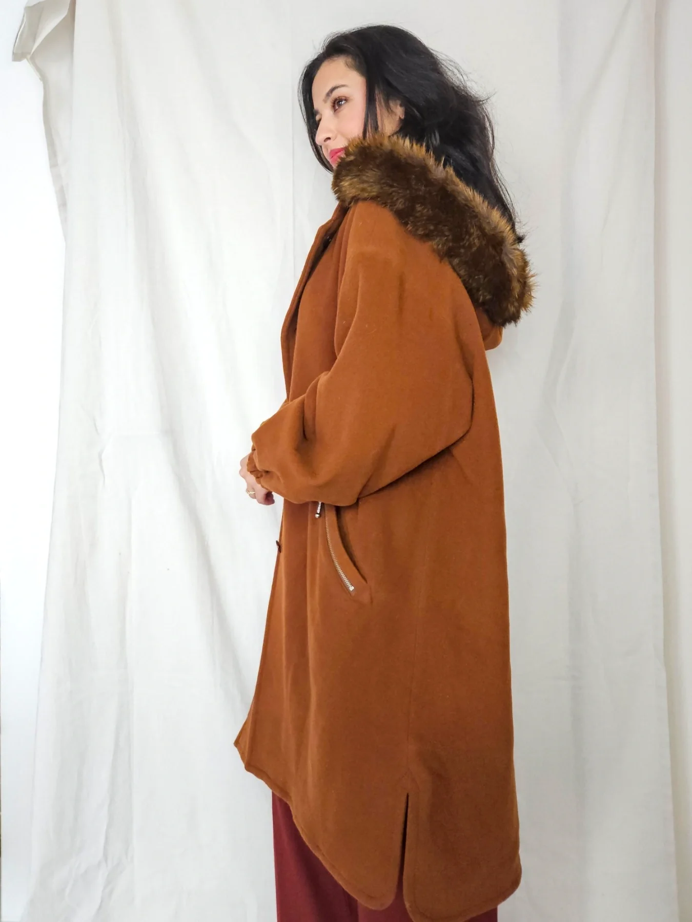 Artemis - wollen capuchon mantel | XL - Afbeelding 9