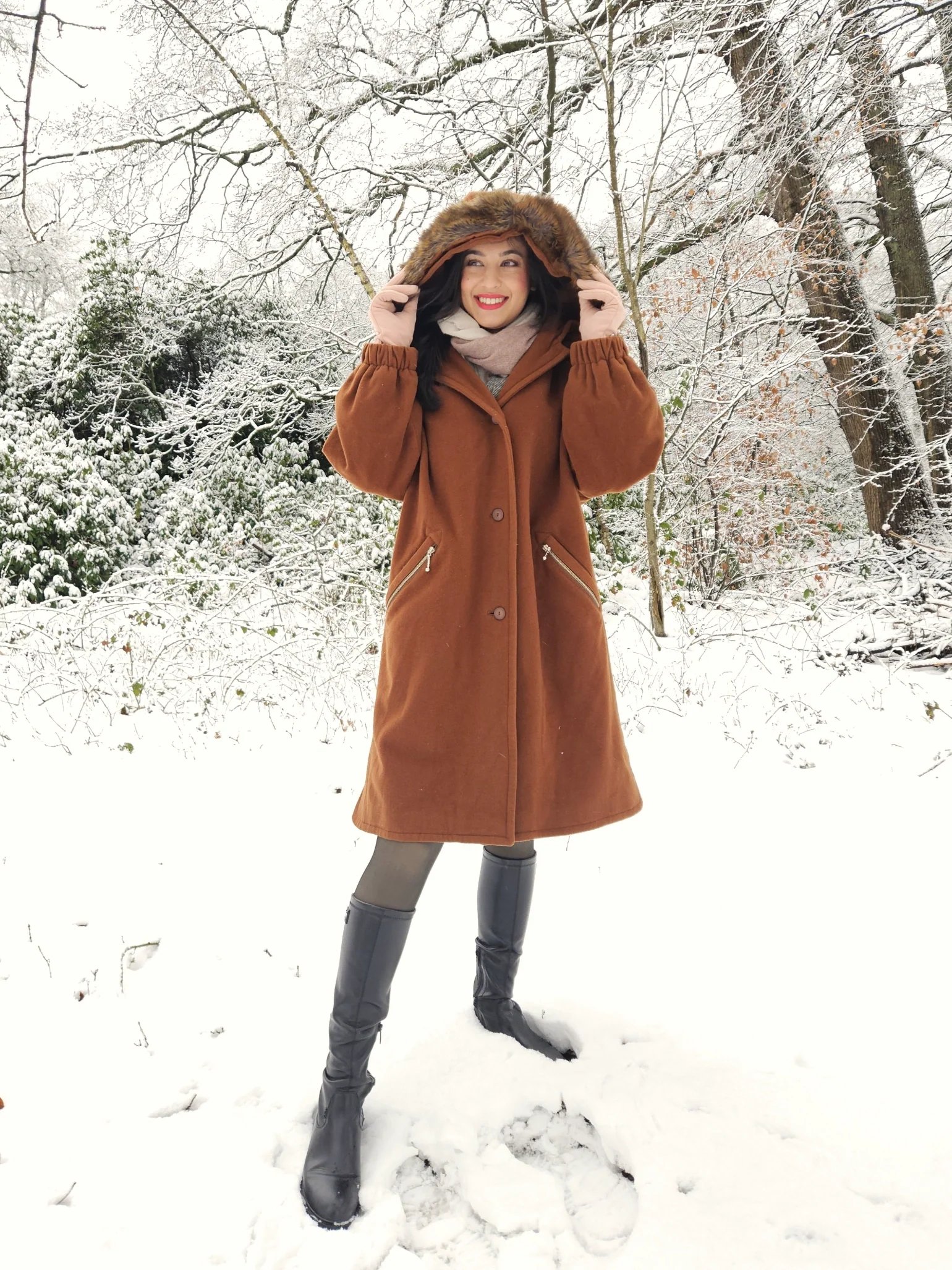 Artemis - wollen capuchon mantel | XL - Afbeelding 3