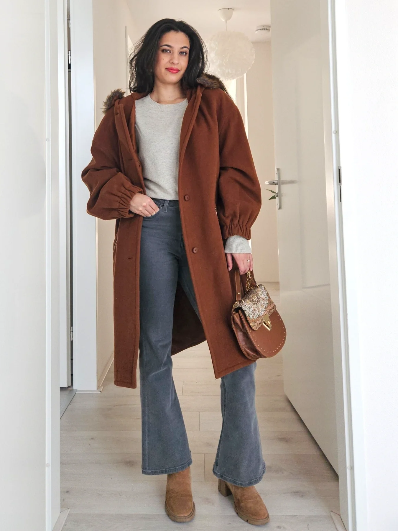 Artemis - wollen capuchon mantel | XL - Afbeelding 2