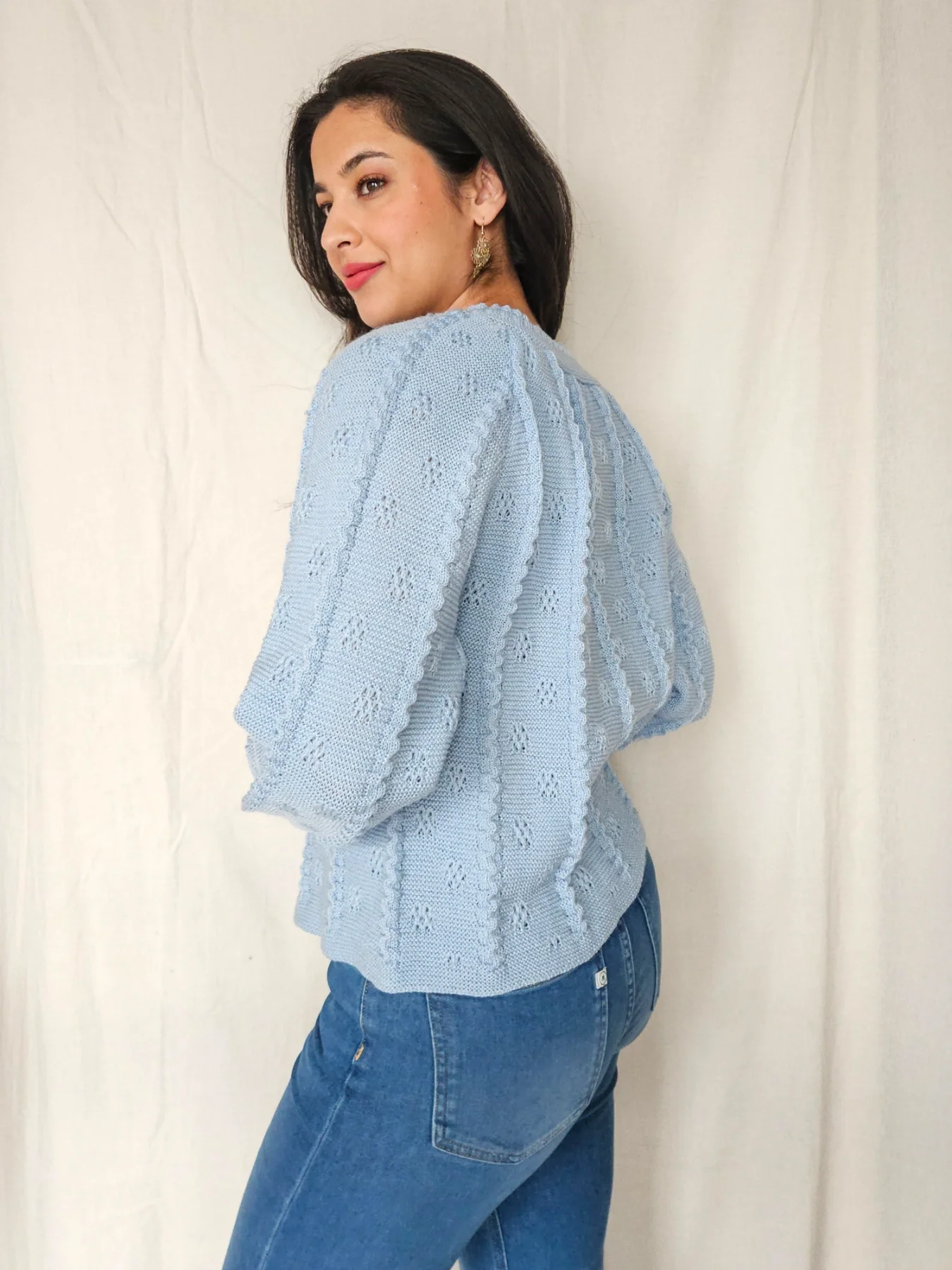 Aveline - gebreid vest, wolmix | M - Afbeelding 6