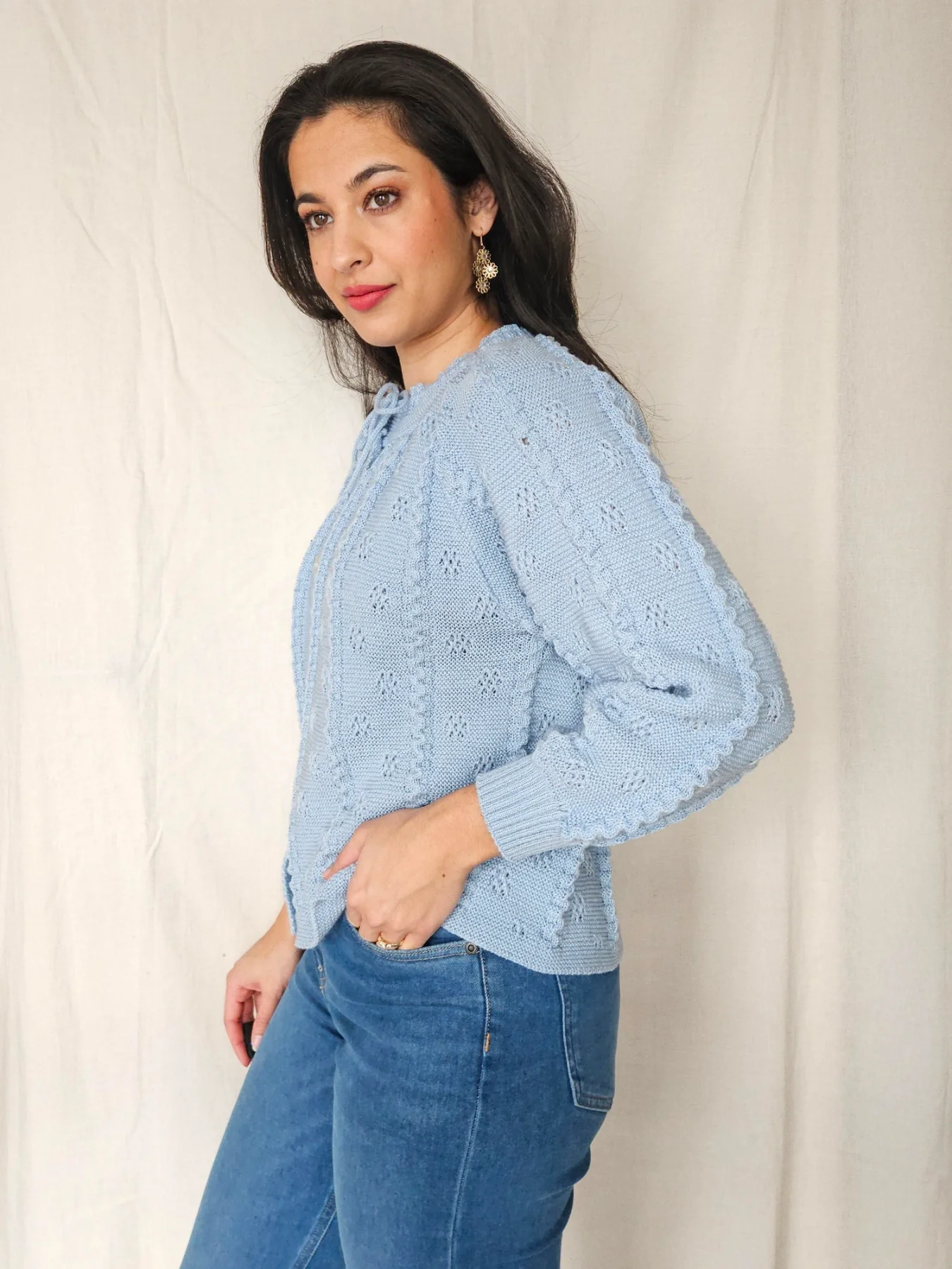 Aveline - gebreid vest, wolmix | M - Afbeelding 4