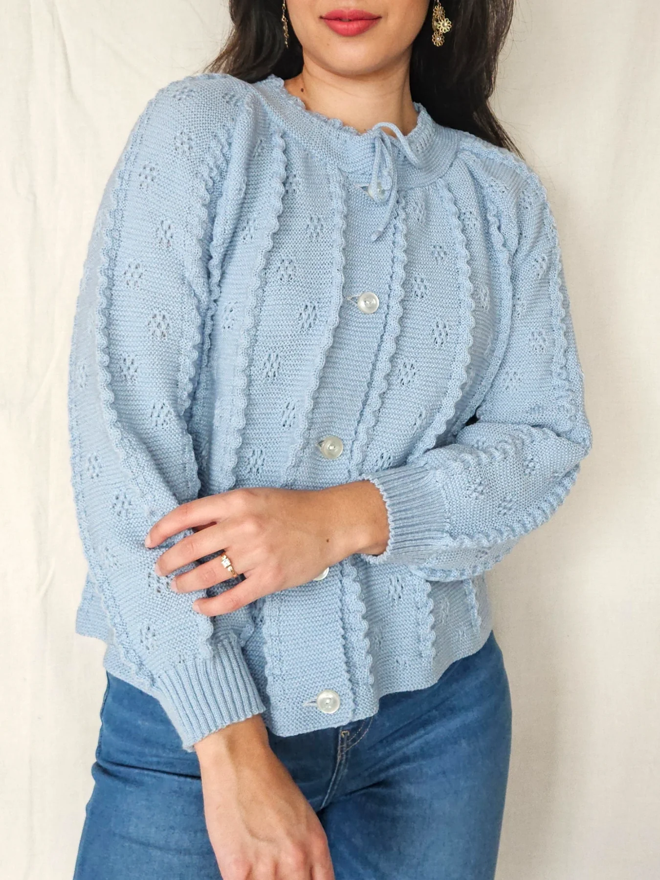 Aveline - gebreid vest, wolmix | M