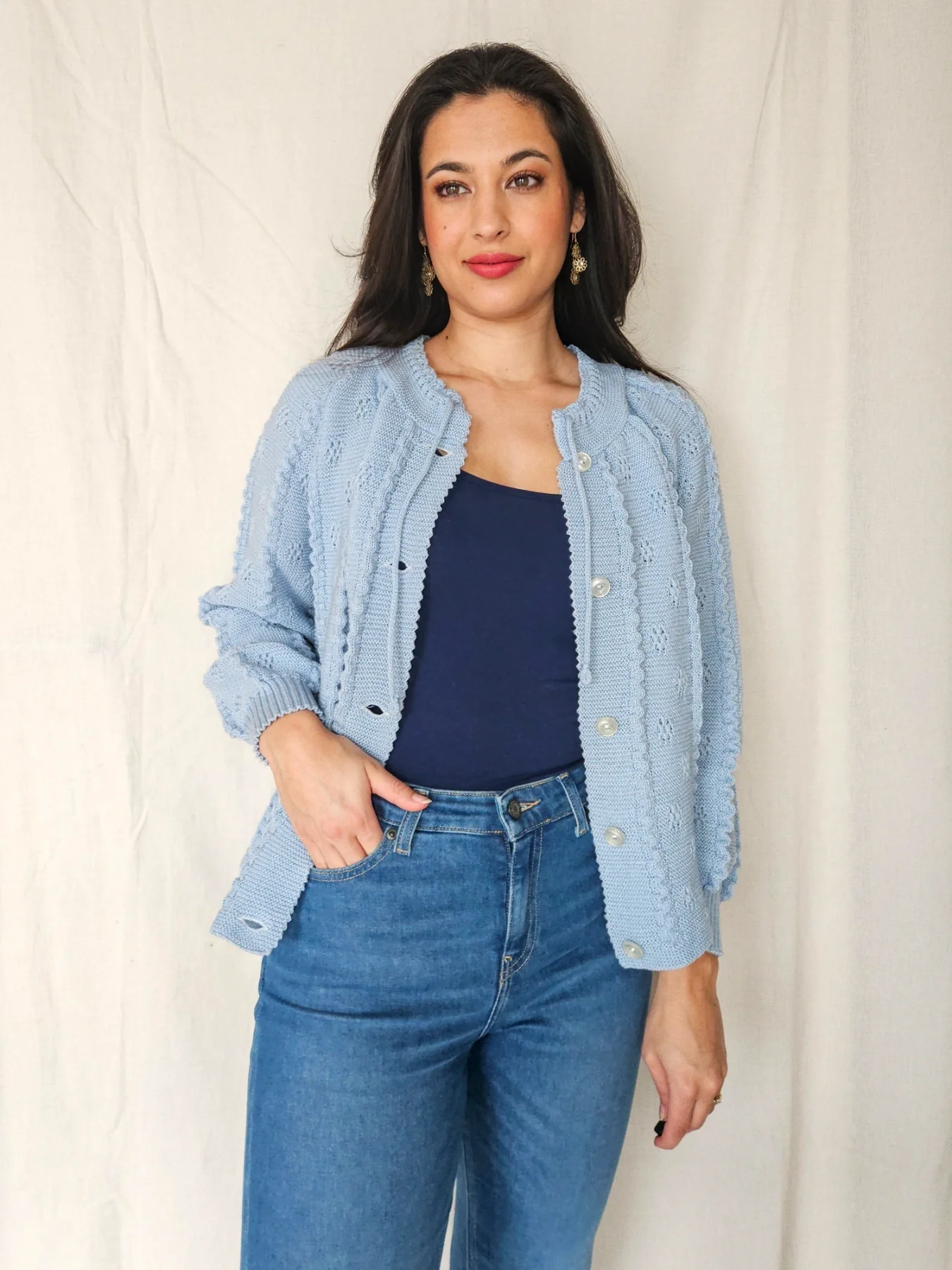 Aveline - gebreid vest, wolmix | M - Afbeelding 3