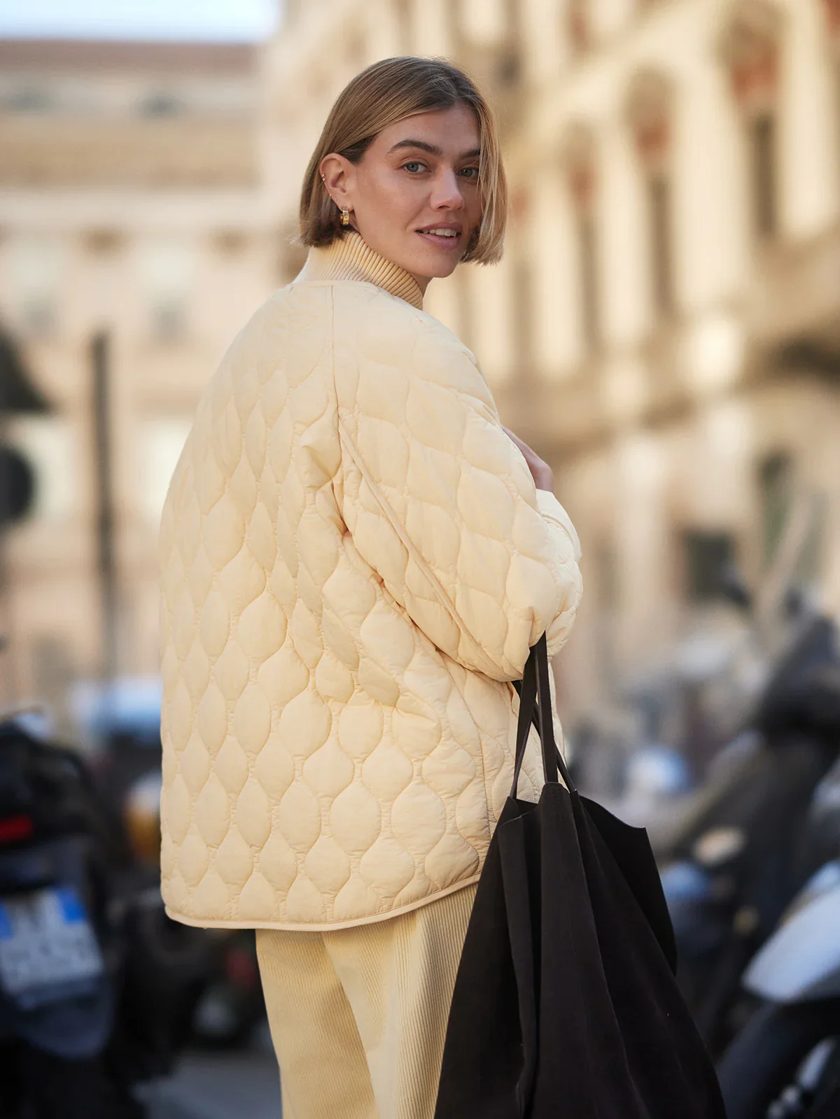 LUCA QUILTED JACKET - REED YELLOW - Afbeelding 3
