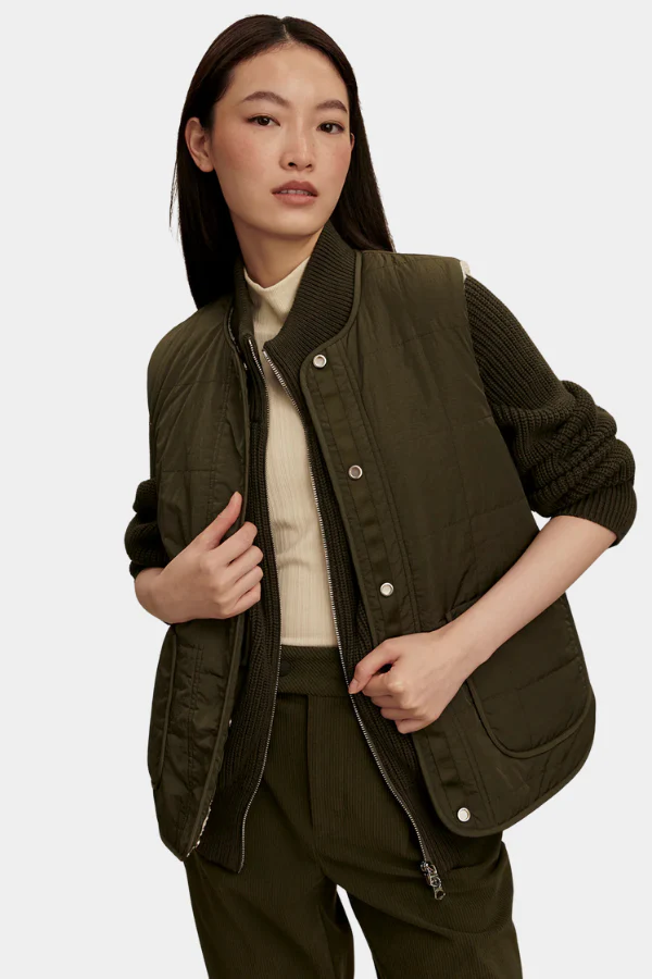 AUDREA REVERSIBLE GILET - FOREST NIGHT