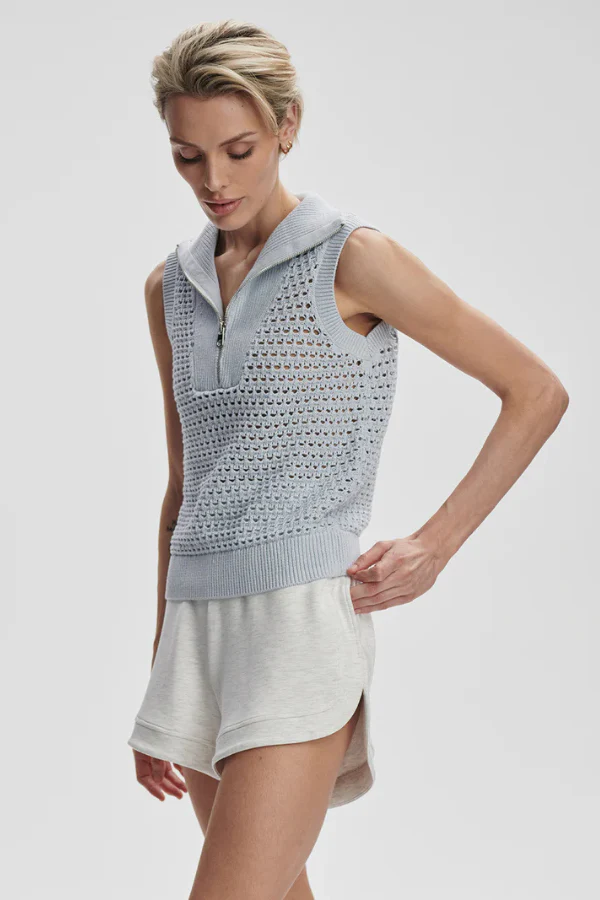 BAINS HALF ZIP TANK - PLEIN BLUE - Afbeelding 3