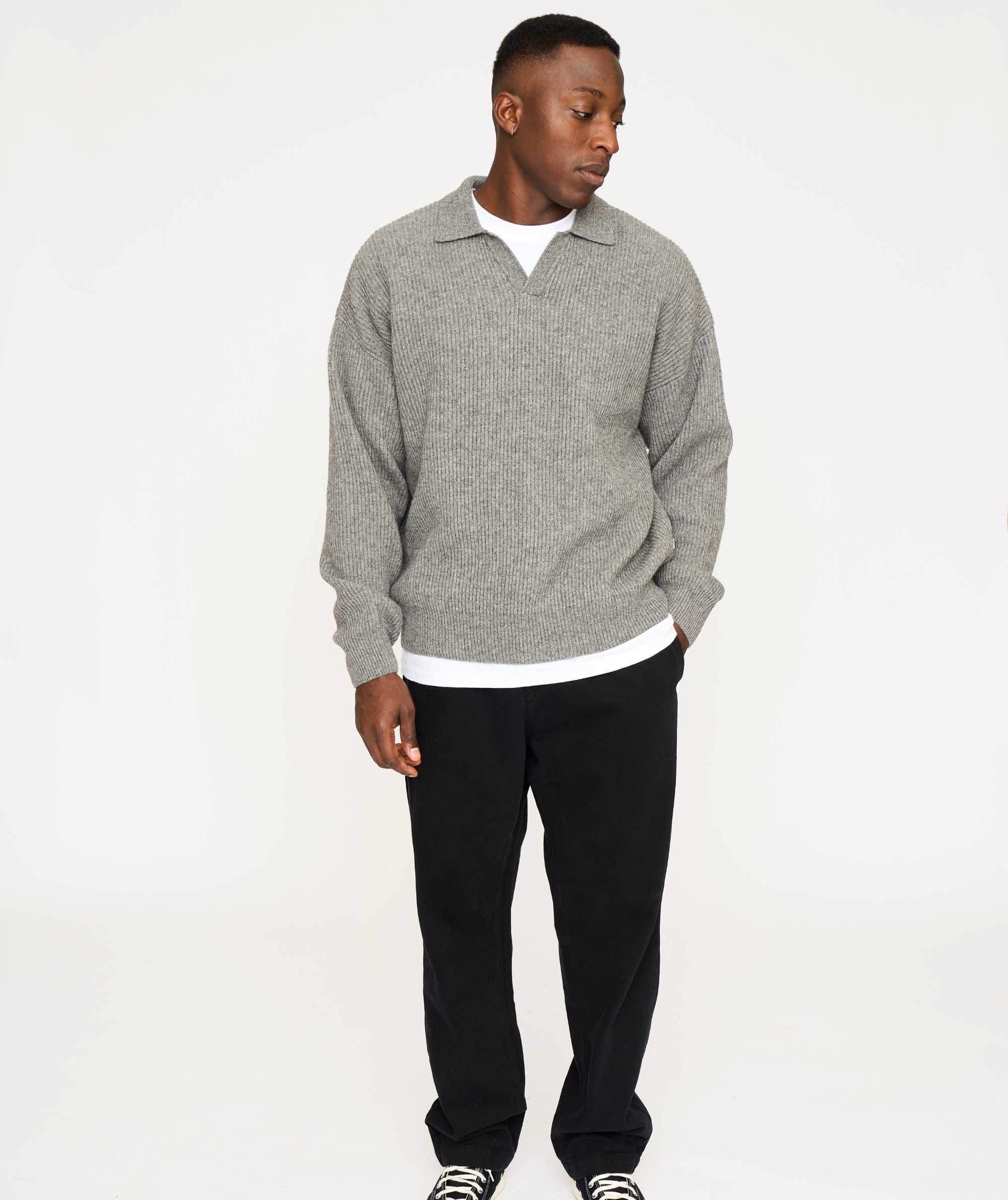 KANE POLO - LIGHT GREY MELANGE