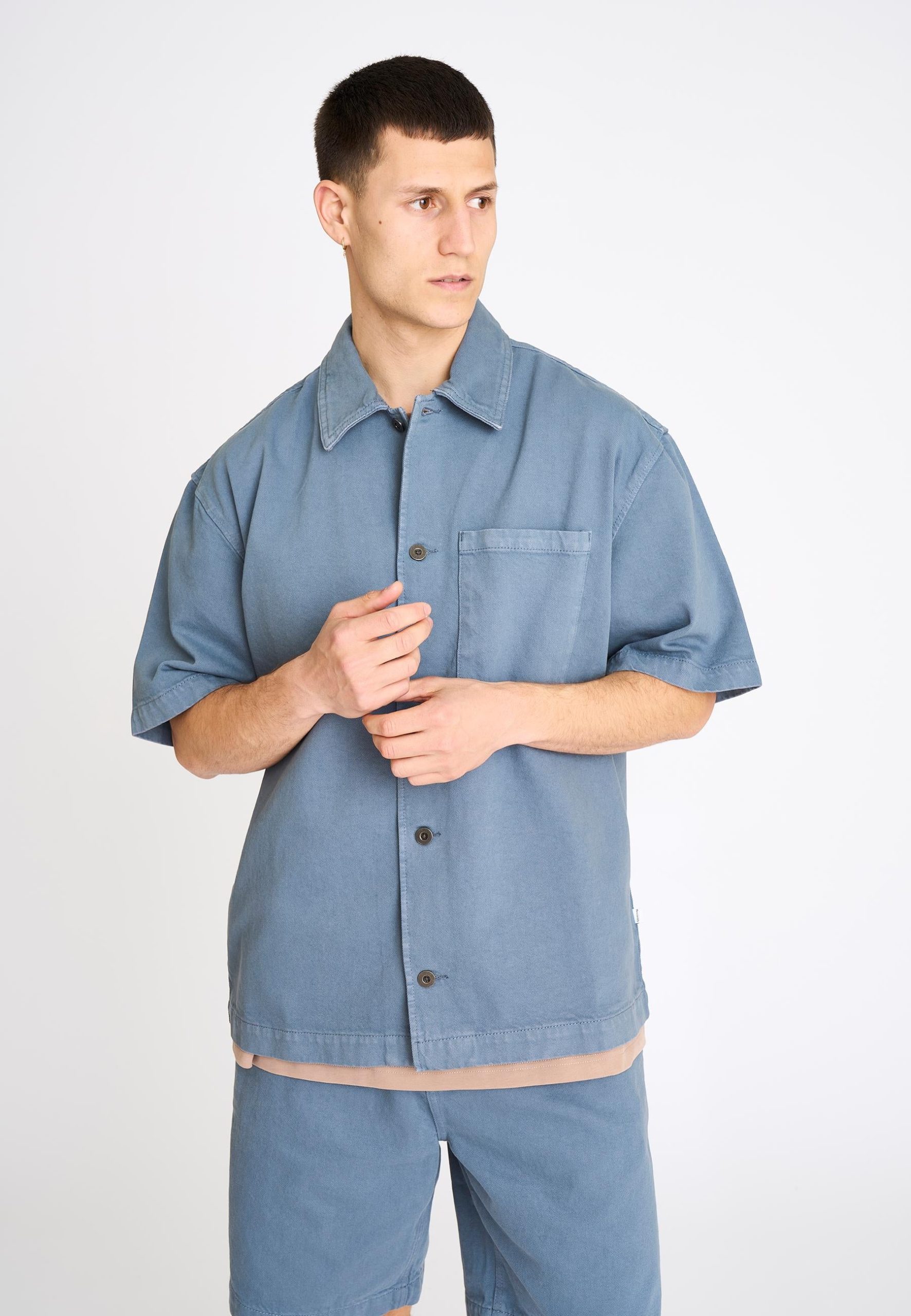 NOAH SHORT SLEEVE SHIRT - BLUE - Afbeelding 2