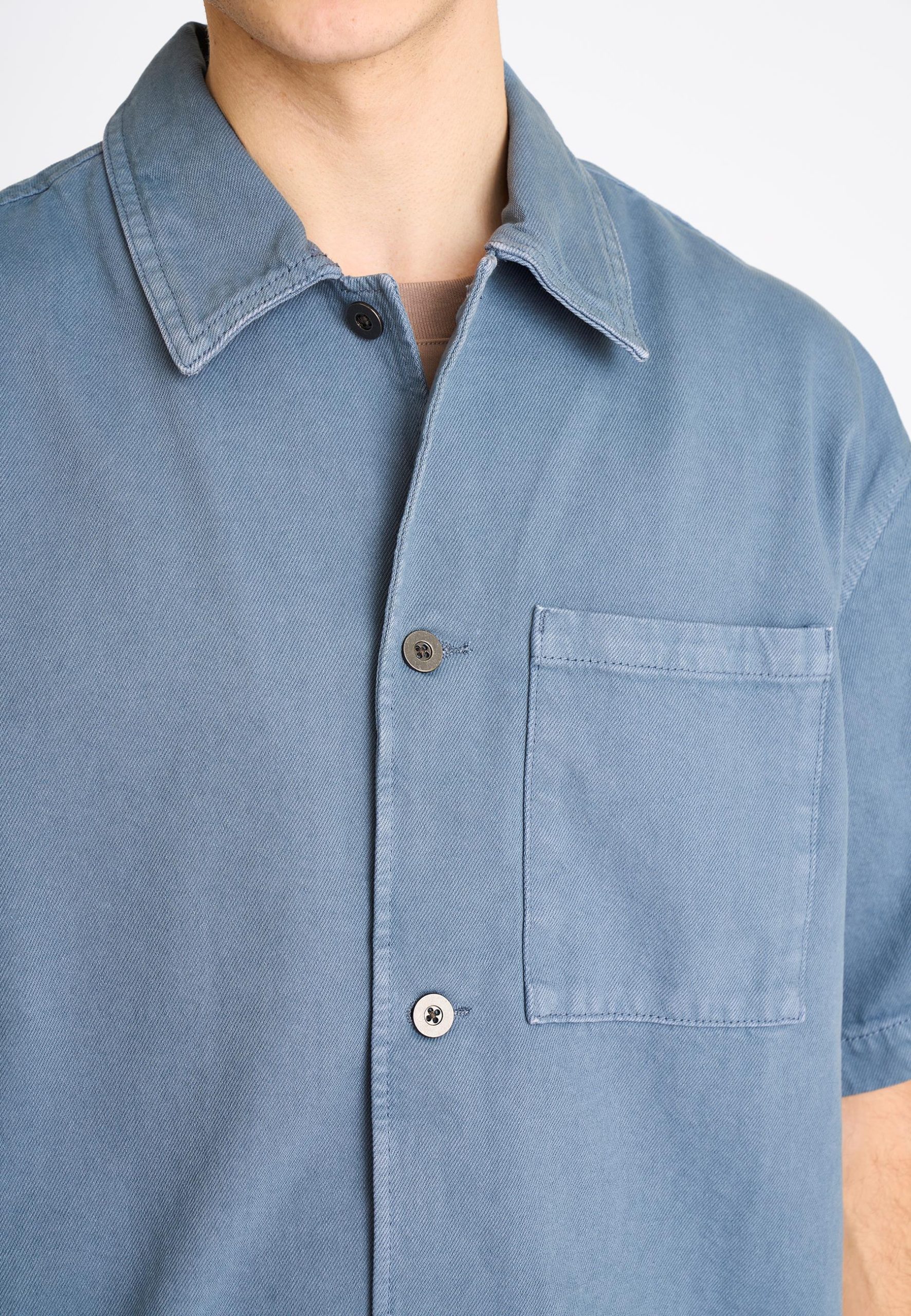 NOAH SHORT SLEEVE SHIRT - BLUE - Afbeelding 5