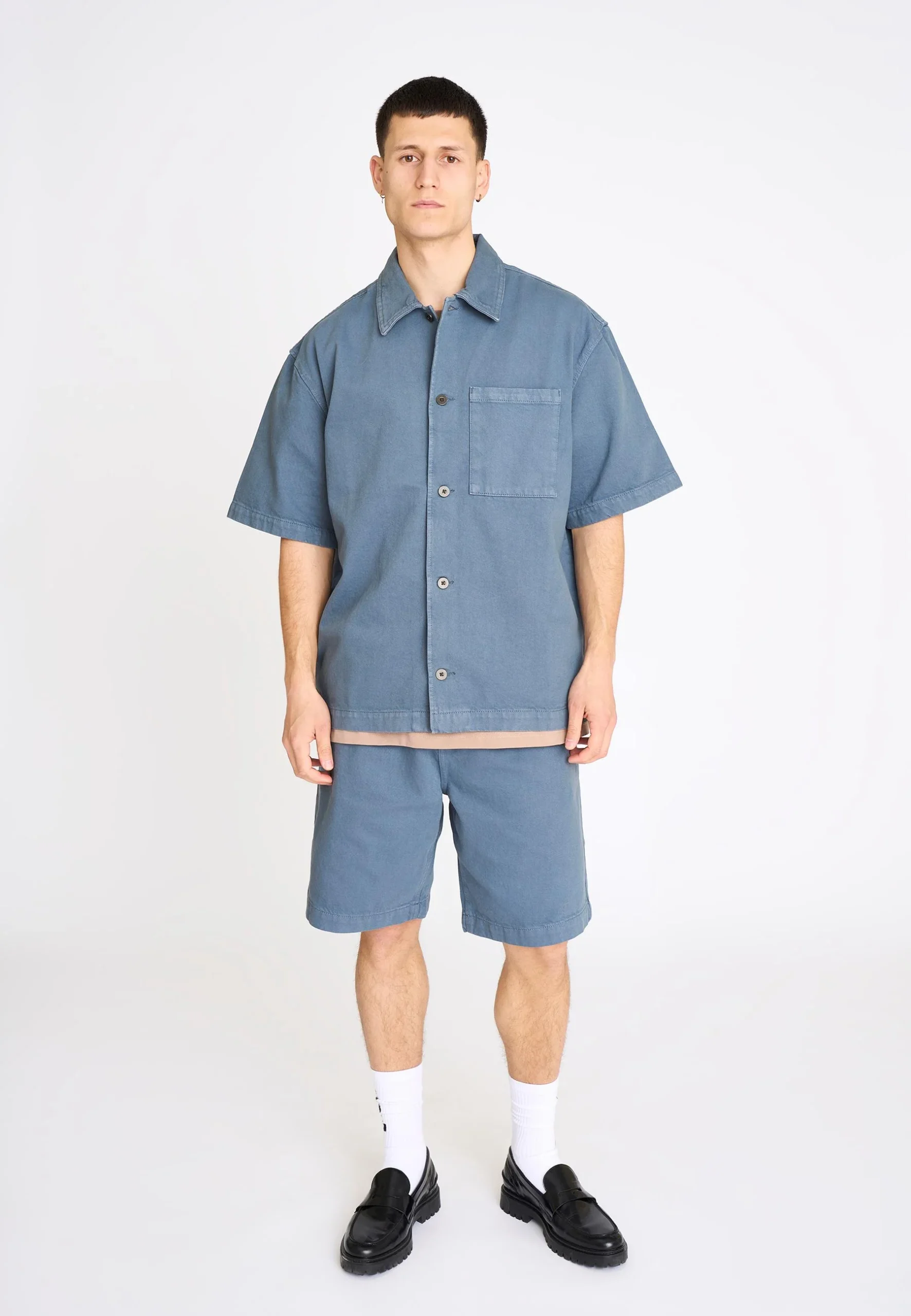 NOAH SHORT SLEEVE SHIRT - BLUE - Afbeelding 4