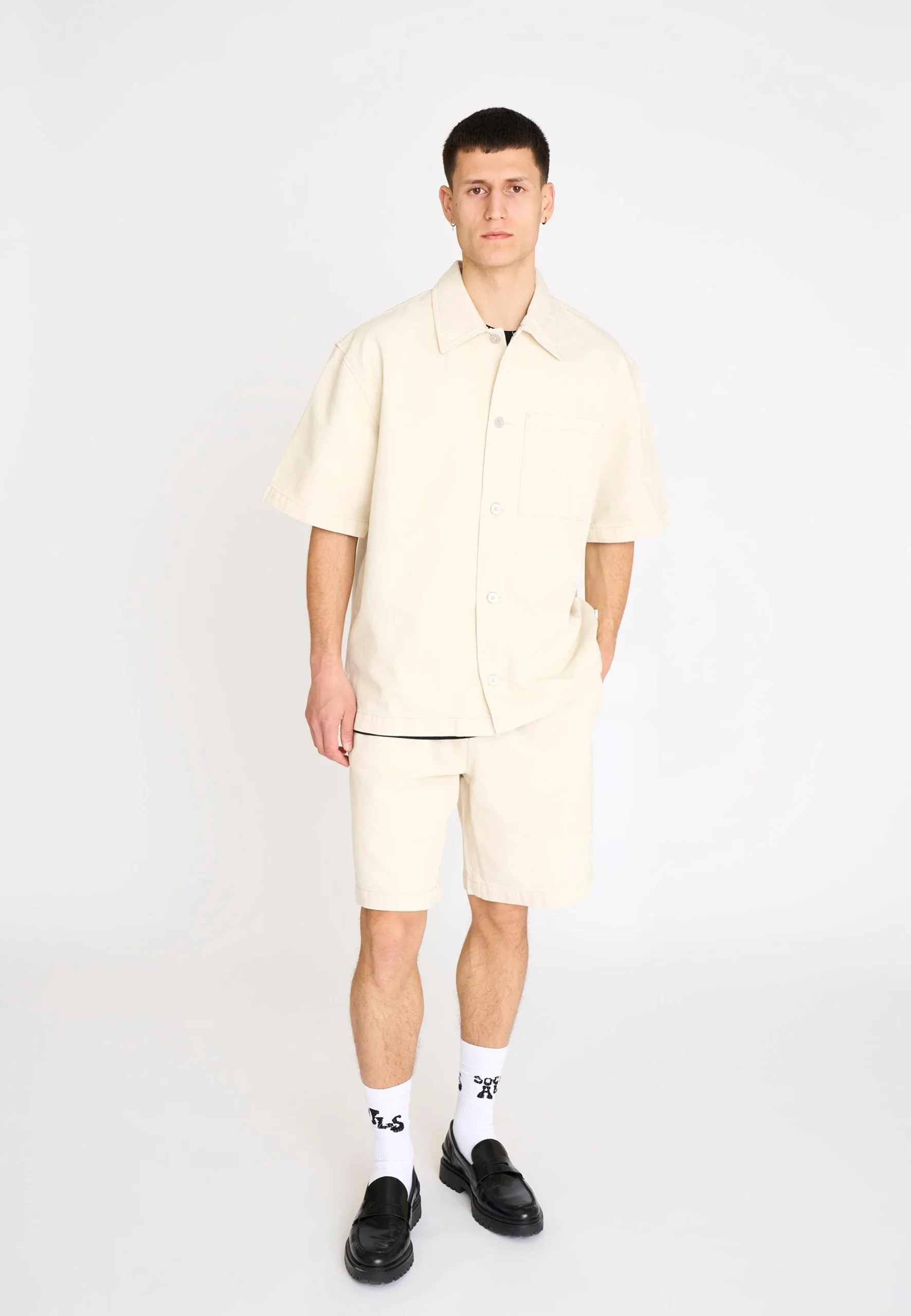 NOAH SHORT SLEEVE SHIRT - WHITE - Afbeelding 4
