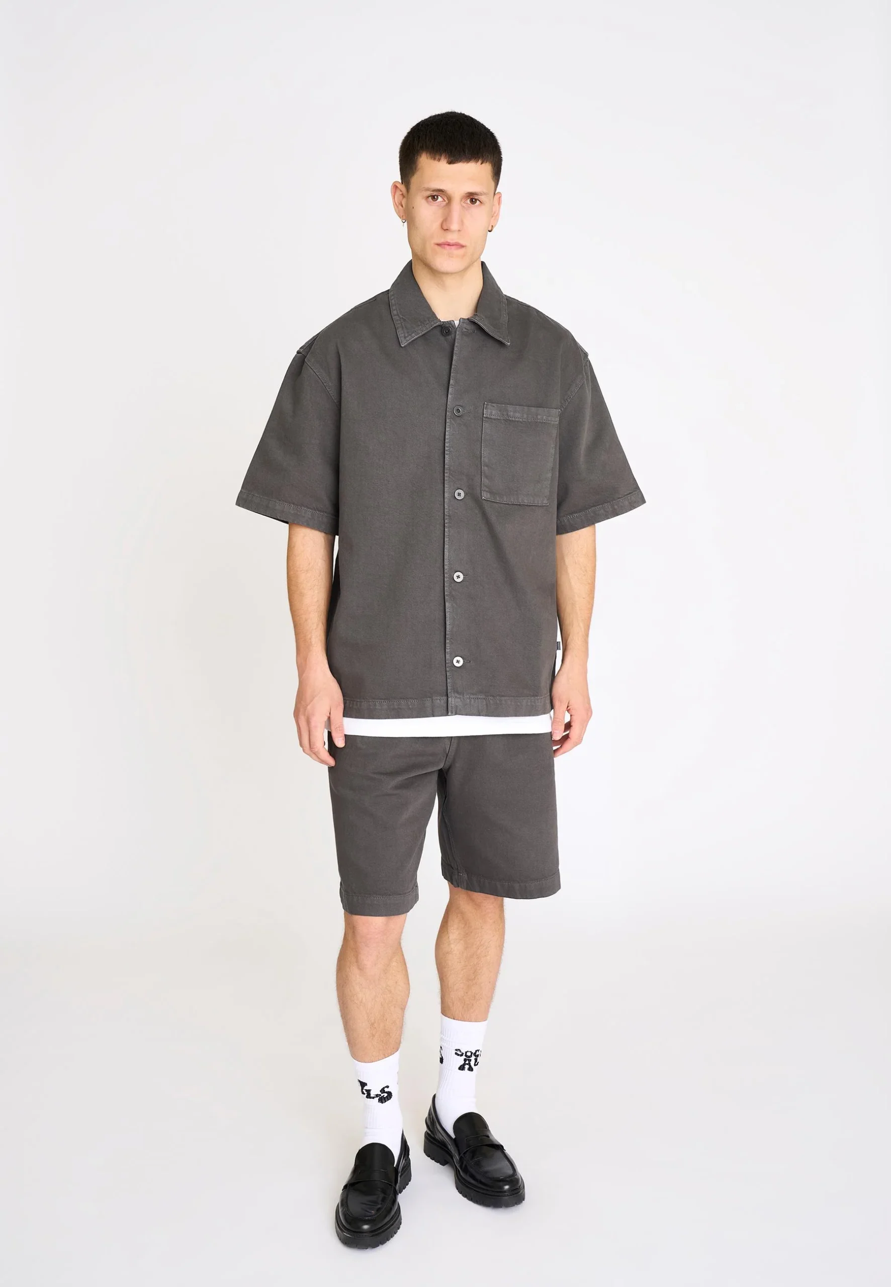NOAH SHORT SLEEVE SHIRT - GREY - Afbeelding 4