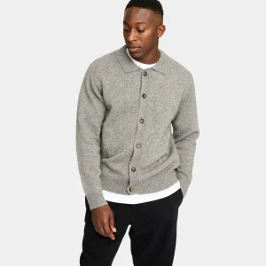 DEAN CARDIGAN - LIGHT GREY MELANGE