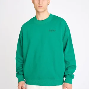 DRAKE CHEST PRINTED CREW - GREEN