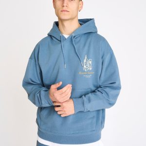 JAY BACK PRINTED HOODIE - BLUE