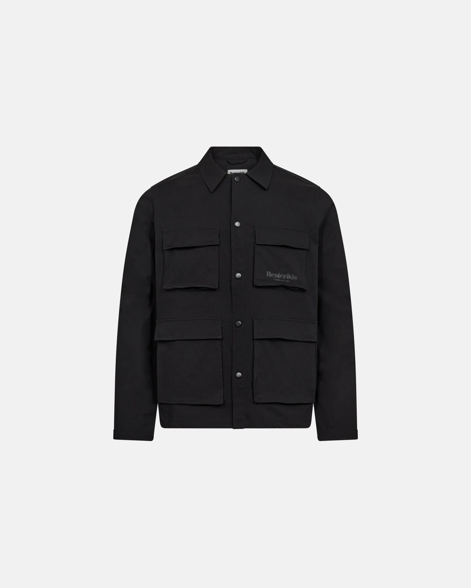 RT NYLON LIGHTWEIGHT OVERSHIRT - BLACK - Afbeelding 2
