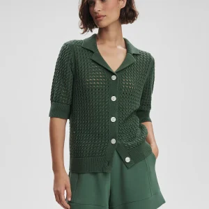 ELLIE KNIT SHIRT - CILANTRO
