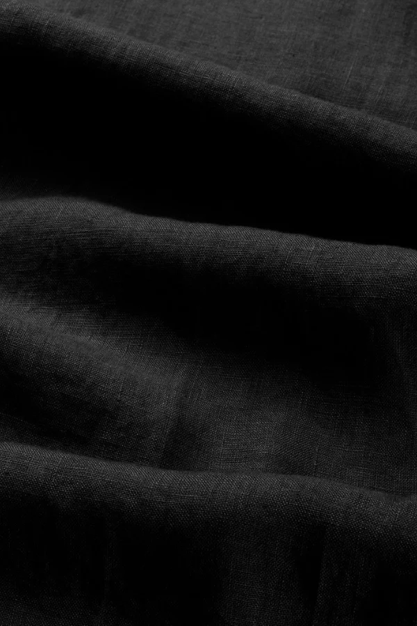 LINEN SHIRT - BLACK - Afbeelding 4