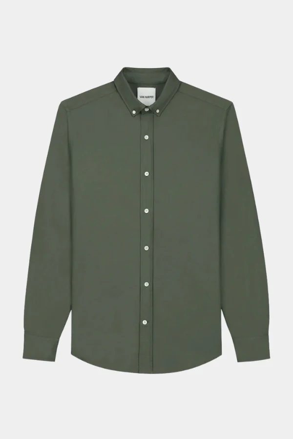 BUTTON-DOWN OXFORD SHIRT - OLIVE - Afbeelding 2