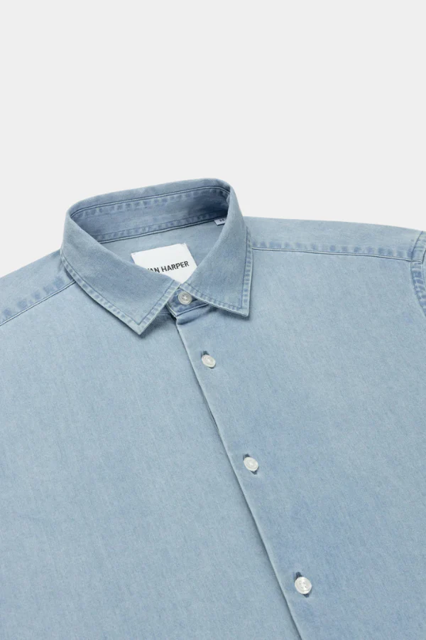 DENIM SHIRT - LIGHT BLUE WASHED - Afbeelding 3