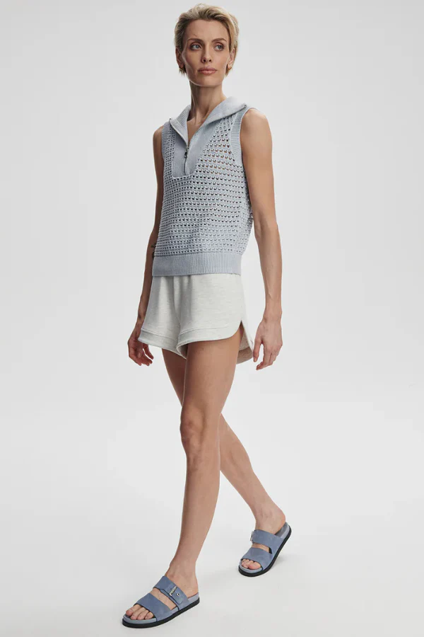 BAINS HALF ZIP TANK - PLEIN BLUE - Afbeelding 5