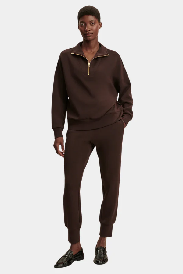 HAWLEY HALF ZIP SWEAT - COFFEE BEAN - Afbeelding 5