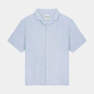 LINEN RESORT SHIRT - LIGHT BLUE