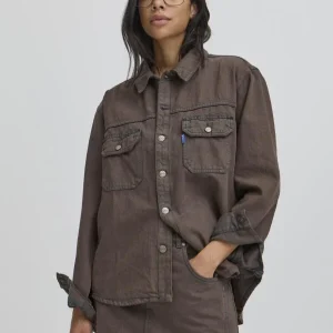 BAPIETRO OZ DENIM SHIRT - COFFEE BEAN