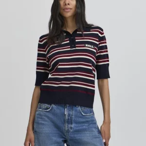 BAMARIETTA KNIT POLO - SKY CAPTAIN