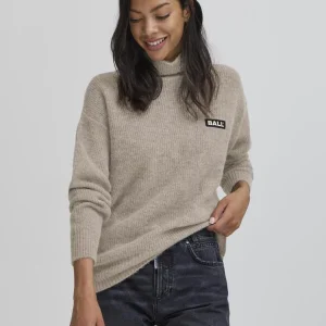 BASTACY HIGH NECK PULLOVER - VINTAGE KHAKI