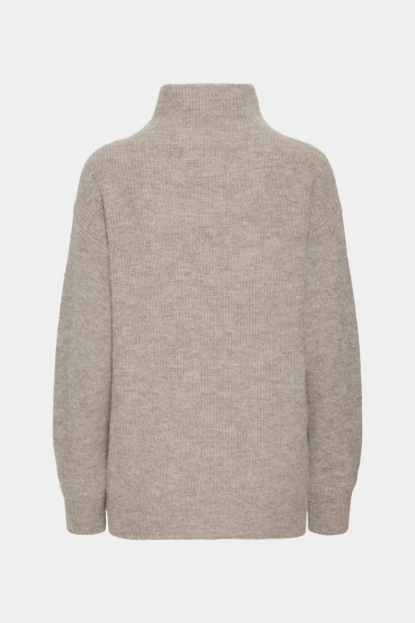 BASTACY HIGH NECK PULLOVER - VINTAGE KHAKI - Afbeelding 8