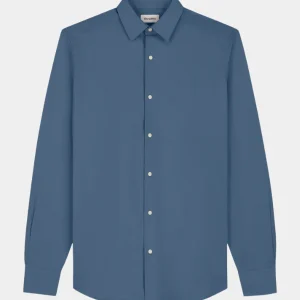 COTTON STRETCH SHIRT - DENIM BLUE