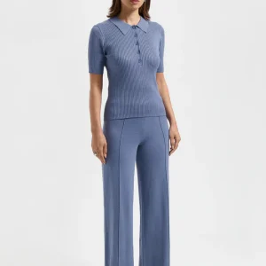 NOOR TOP - FADED BLUE