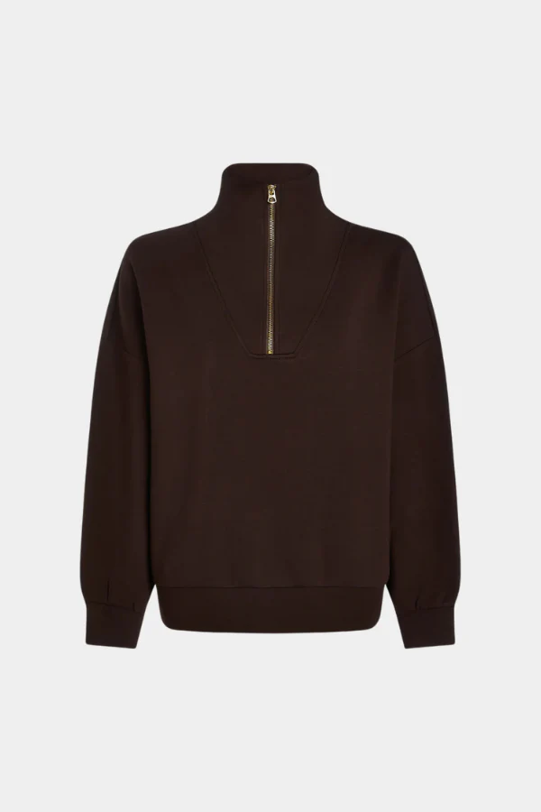 HAWLEY HALF ZIP SWEAT - COFFEE BEAN - Afbeelding 6
