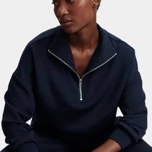 HAWLEY HALF ZIP SWEAT - NAVY