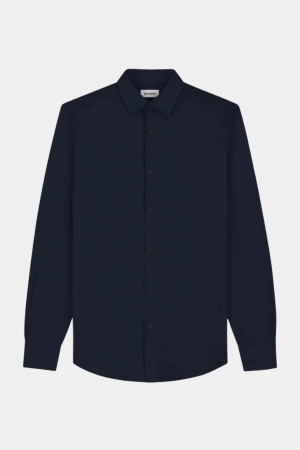 COTTON STRETCH SHIRT - DARK NAVY